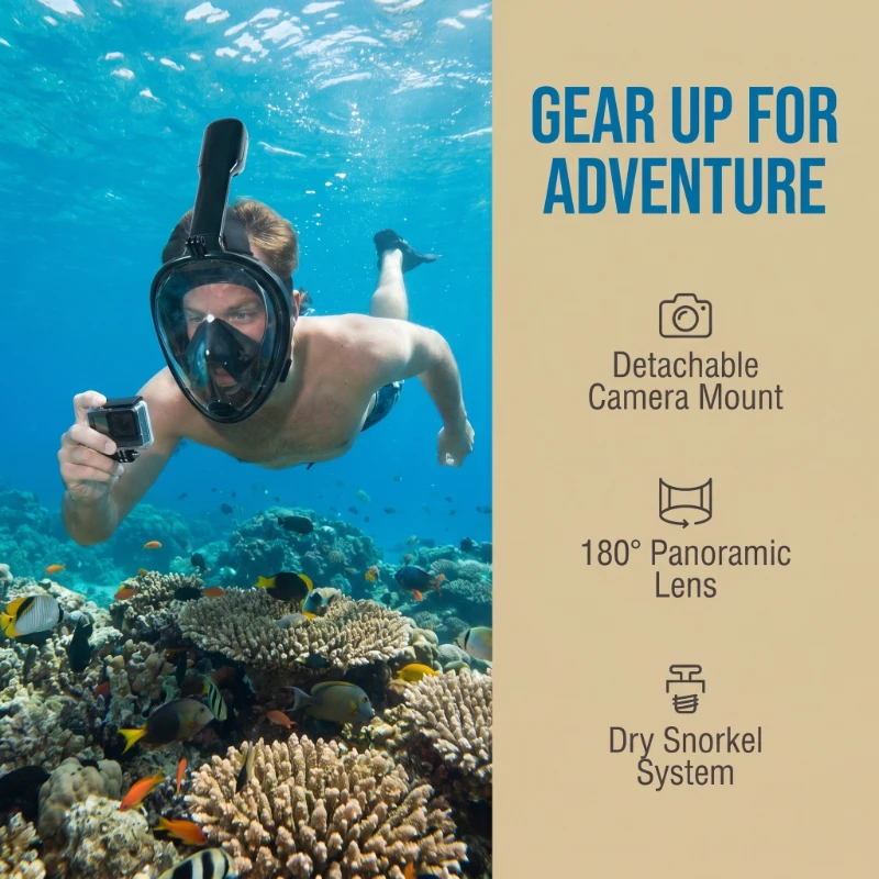 Aquatic Diving - Underwater Scuba Anti Fog Full Face