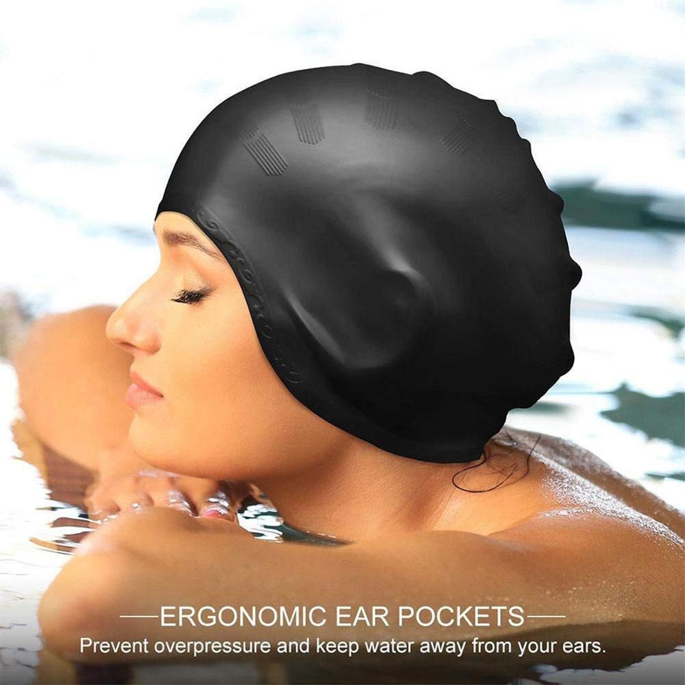 Aquatic Sports Cap - Adults High Elastic Swimming Caps Men