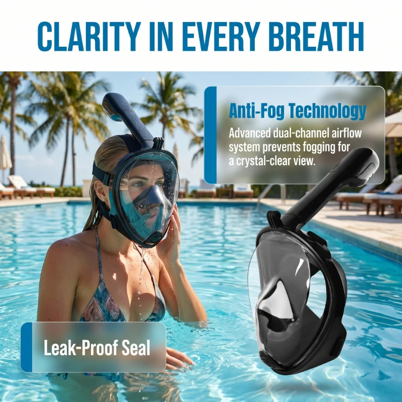 Anti Fog Full Face Snorkeling  - Aquatic Diving 리뷰 및 가격