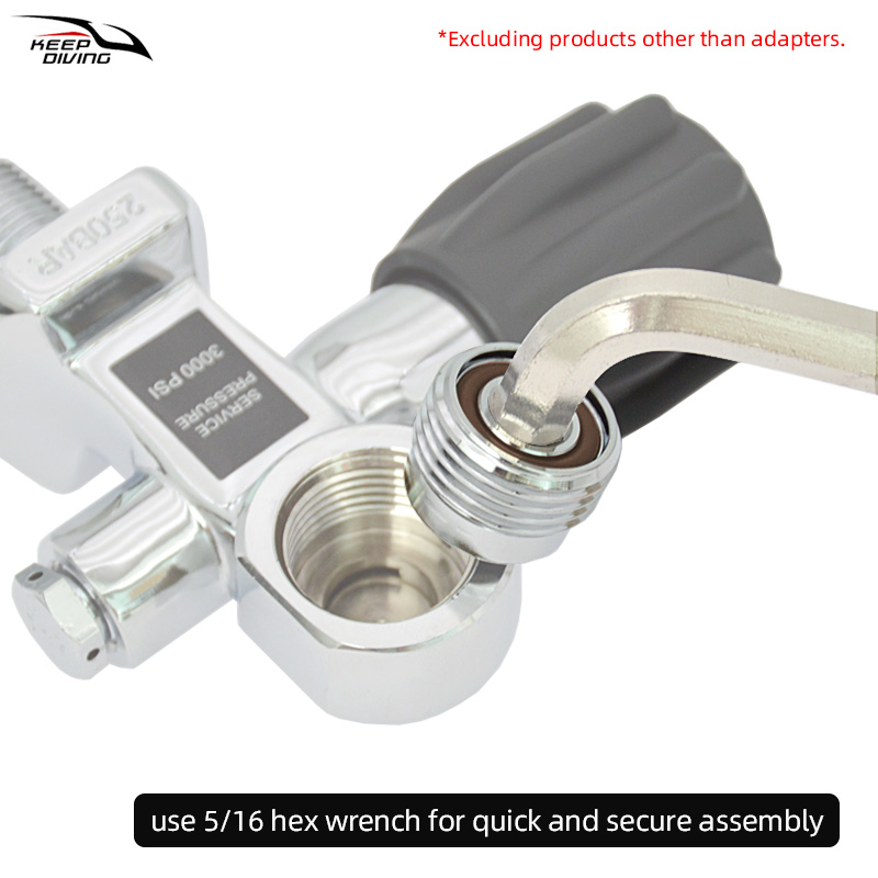 1Pcs DIN to Yoke Adapter Scuba - Aquatic Diving 리뷰 및 가격